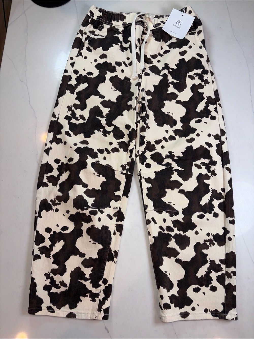 Cow Print Jogger Pants